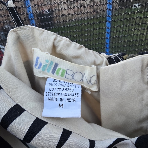 Billabong Black and Cream Striped Top - Picture 7 of 7